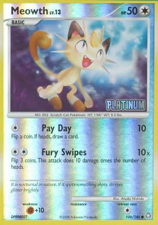 Meowth (106/146) [Burger King Promos: 2009 Collection] | Galaxy Games LLC