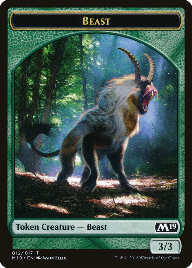 Beast Token [Core Set 2019 Tokens] | Galaxy Games LLC