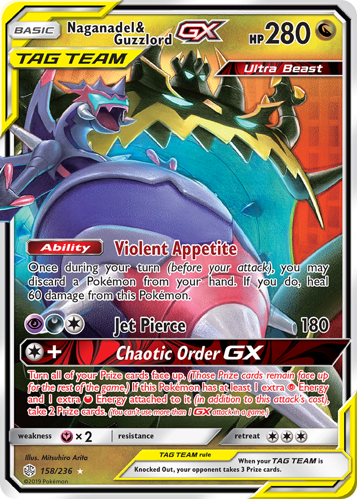 Naganadel & Guzzlord GX (158/236) [Sun & Moon: Cosmic Eclipse] | Galaxy Games LLC