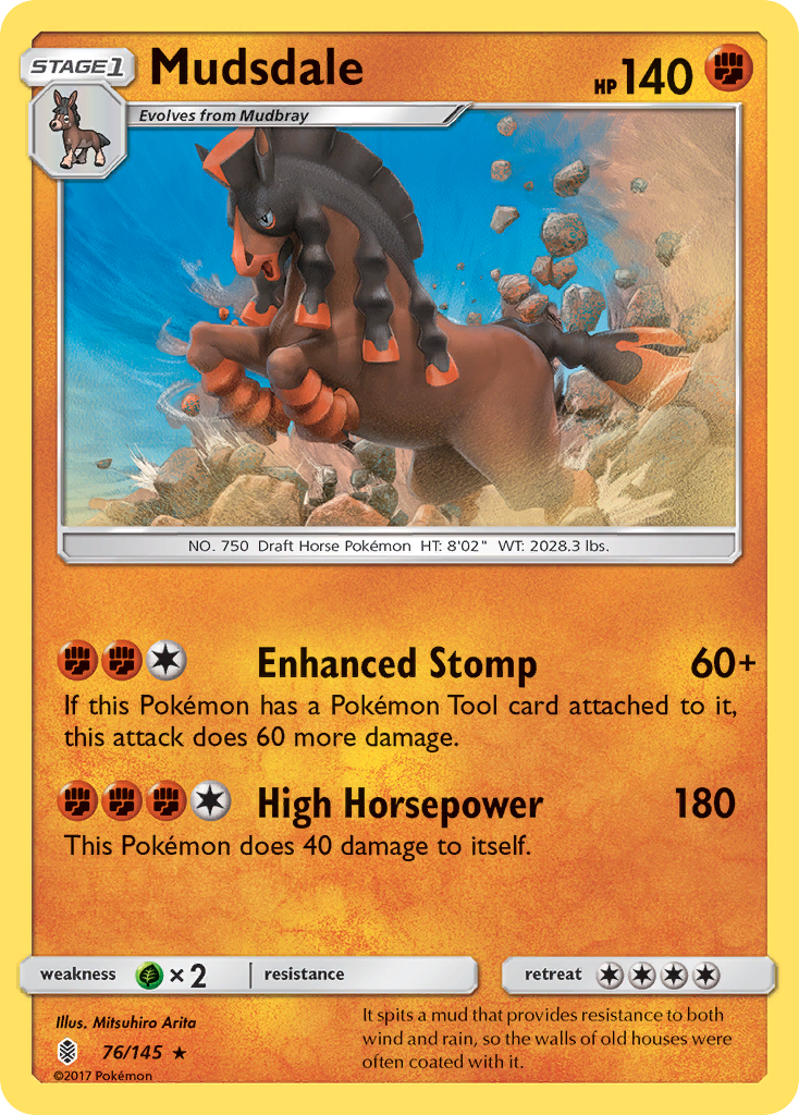 Mudsdale (76/145) [Sun & Moon: Guardians Rising] | Galaxy Games LLC