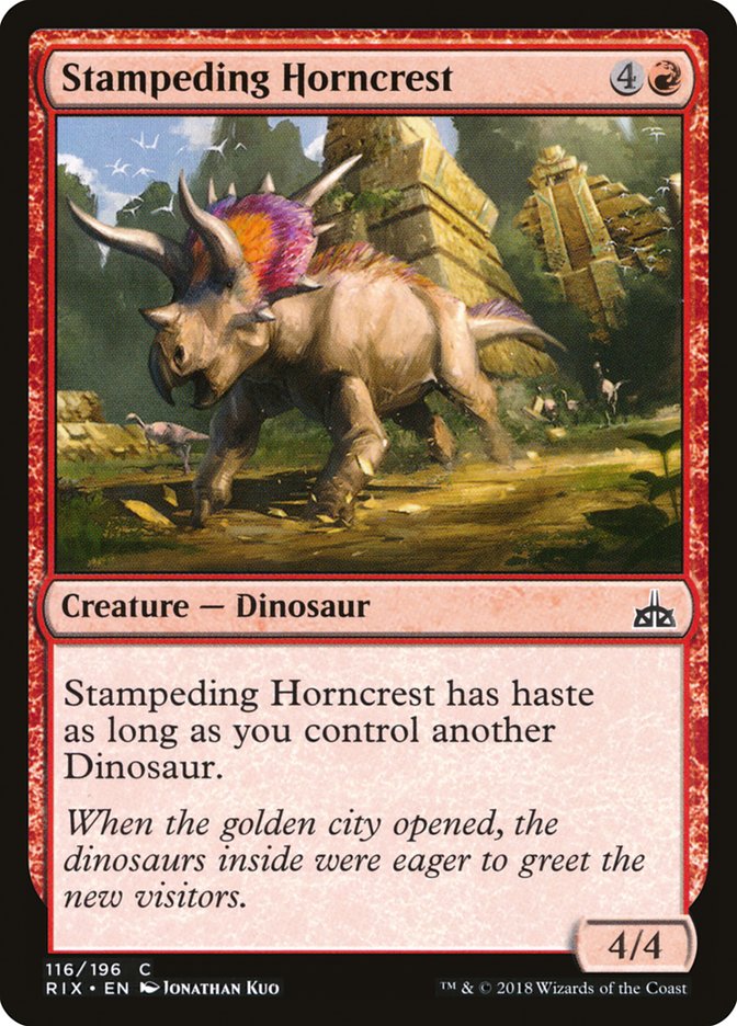 Stampeding Horncrest [Rivals of Ixalan] | Galaxy Games LLC