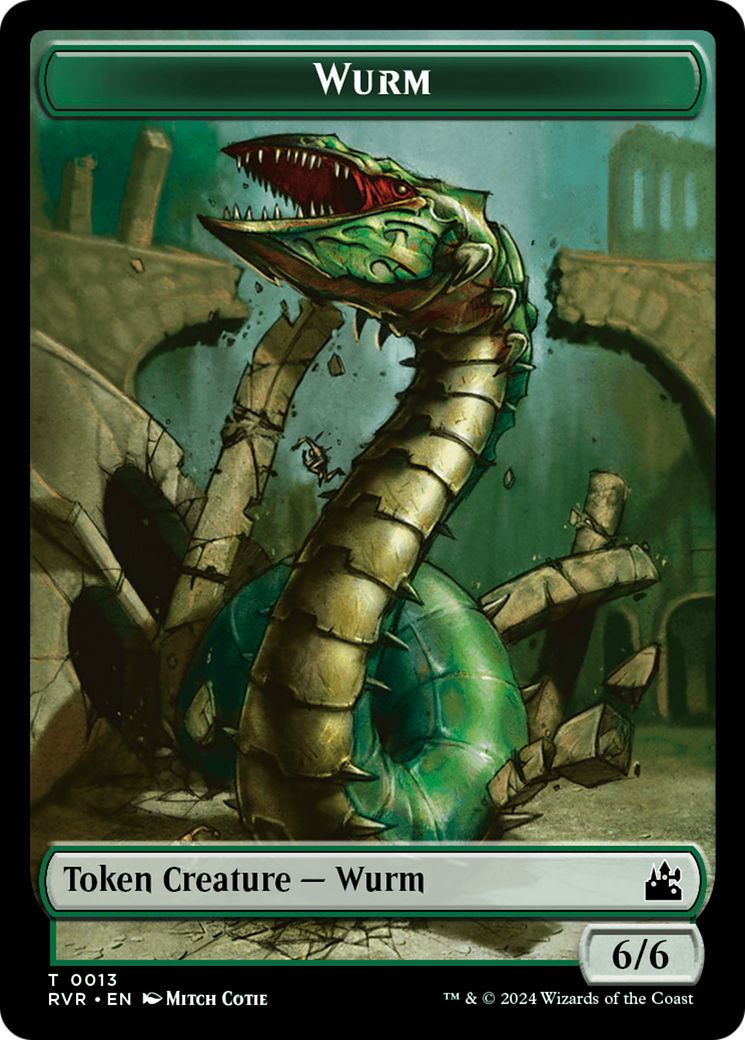 Bird // Wurm Double-Sided Token [Ravnica Remastered Tokens] | Galaxy Games LLC