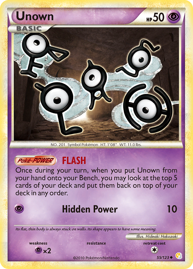 Unown (55/123) [HeartGold & SoulSilver: Base Set] | Galaxy Games LLC