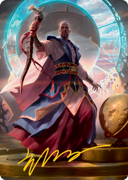 Teferi, Who Slows the Sunset Art Card (Gold-Stamped Signature) [Innistrad: Midnight Hunt Art Series] | Galaxy Games LLC