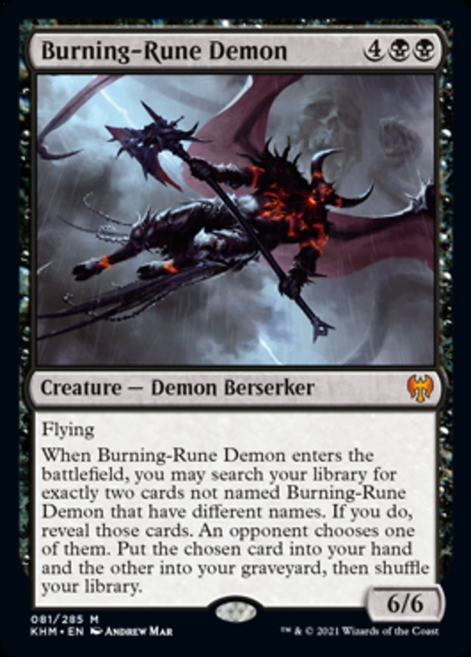 Burning-Rune Demon [Kaldheim] | Galaxy Games LLC