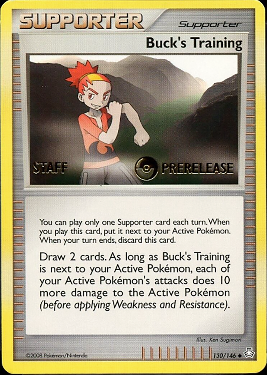 Buck's Training (130/146) (Staff Prerelease Promo) [Diamond & Pearl: Legends Awakened] | Galaxy Games LLC