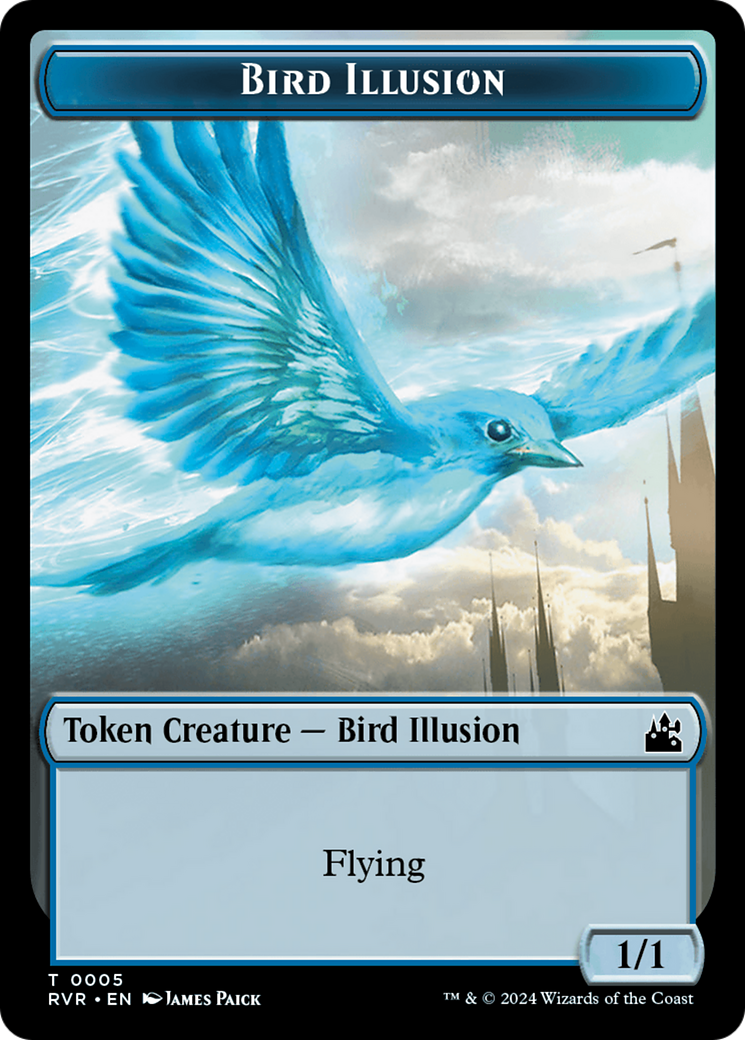 Goblin (0008) // Bird Illusion Double-Sided Token [Ravnica Remastered Tokens] | Galaxy Games LLC
