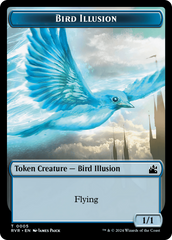 Elf Knight // Bird Illusion Double-Sided Token [Ravnica Remastered Tokens] | Galaxy Games LLC