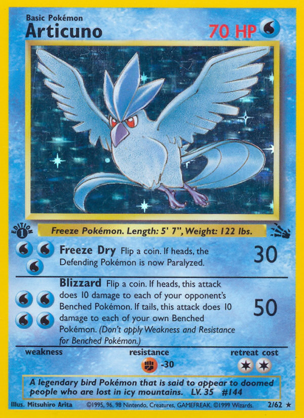 Articuno (2/62) [Fossil 1st Edition] | Galaxy Games LLC