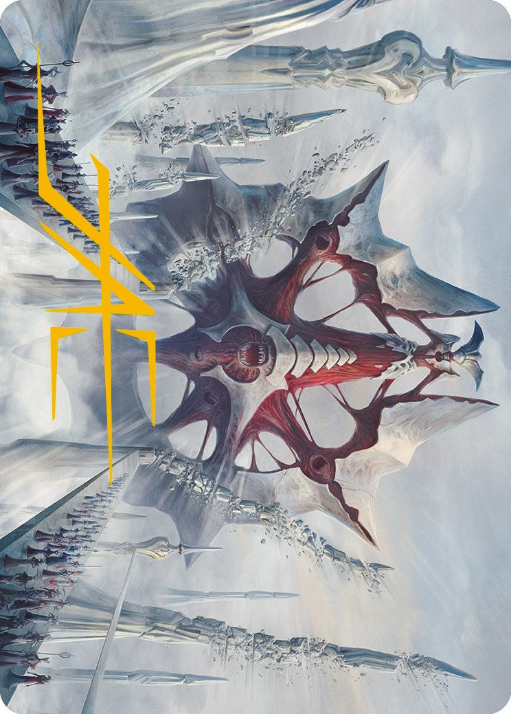 Mondrak, Glory Dominus Art Card (Gold-Stamped Signature) [Phyrexia: All Will Be One Art Series] | Galaxy Games LLC