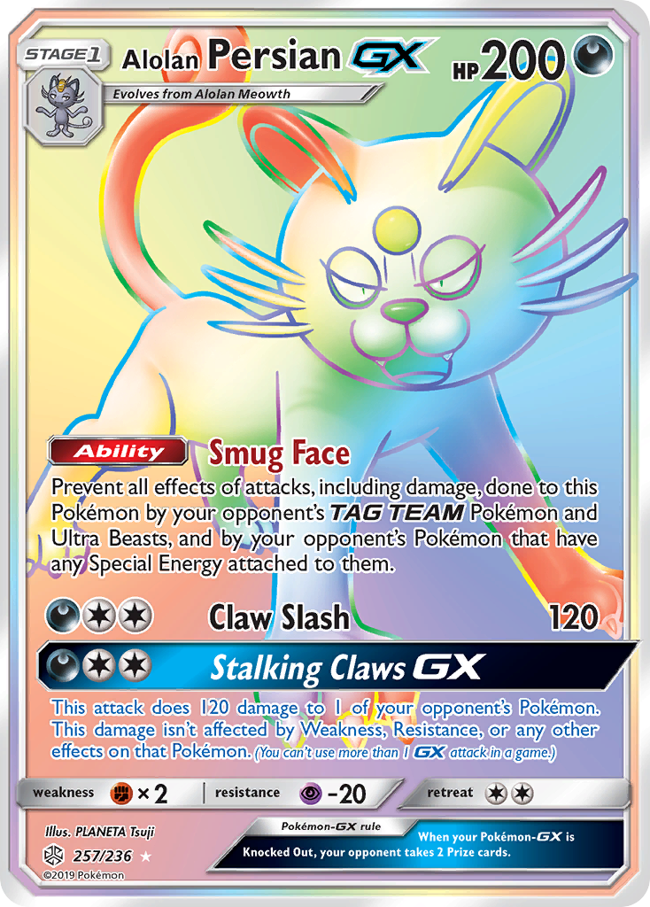 Alolan Persian GX (257/236) [Sun & Moon: Cosmic Eclipse] | Galaxy Games LLC