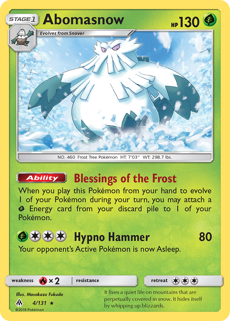 Abomasnow (4/131) [Sun & Moon: Forbidden Light] | Galaxy Games LLC