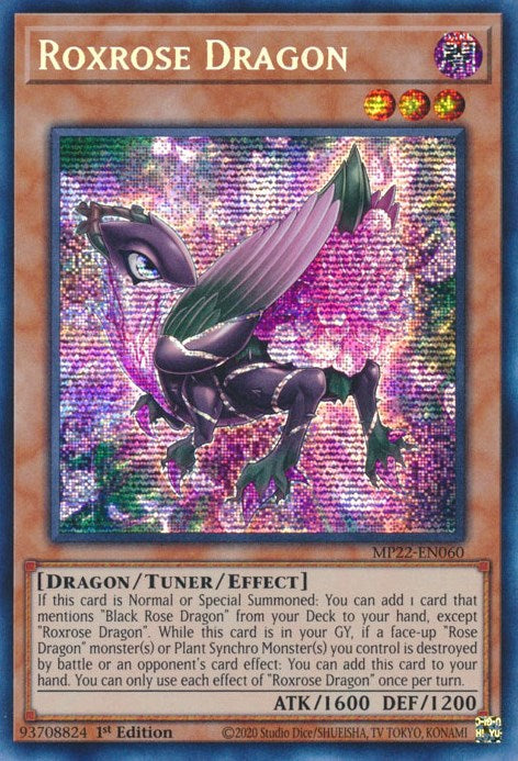 Roxrose Dragon [MP22-EN060] Prismatic Secret Rare | Galaxy Games LLC