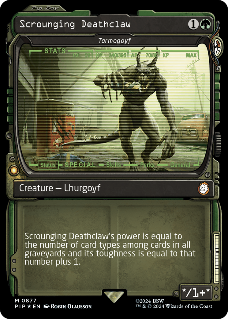 Scrounging Deathclaw - Tarmogoyf (Showcase) (Surge Foil) [Fallout] | Galaxy Games LLC