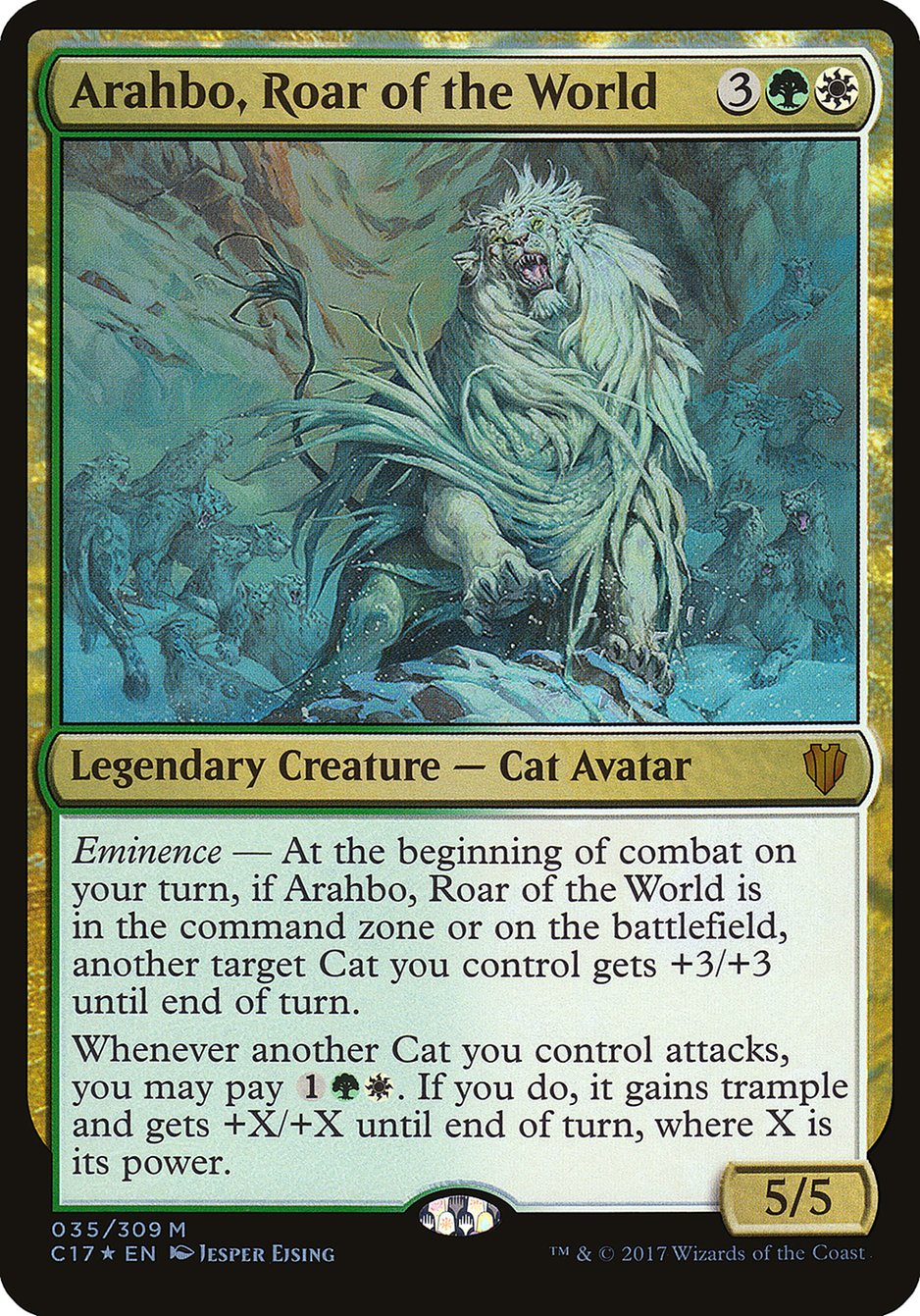 Arahbo, Roar of the World (Oversized) [Commander 2017 Oversized] | Galaxy Games LLC