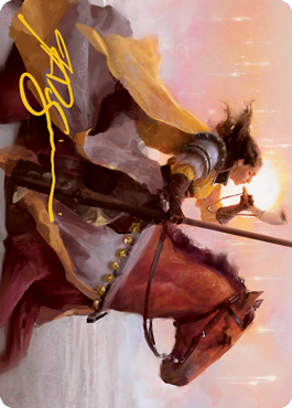 Sunrise Cavalier Art Card (Gold-Stamped Signature) [Innistrad: Midnight Hunt Art Series] | Galaxy Games LLC