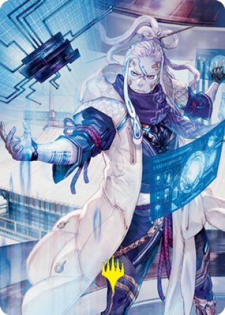 Tameshi, Reality Architect 2 Art Card (Gold-Stamped Signature) [Kamigawa: Neon Dynasty Art Series] | Galaxy Games LLC