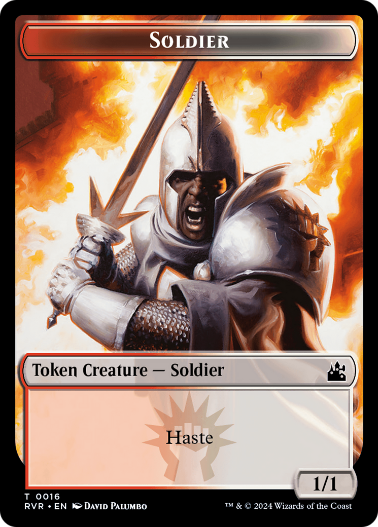Soldier Token [Ravnica Remastered Tokens] | Galaxy Games LLC