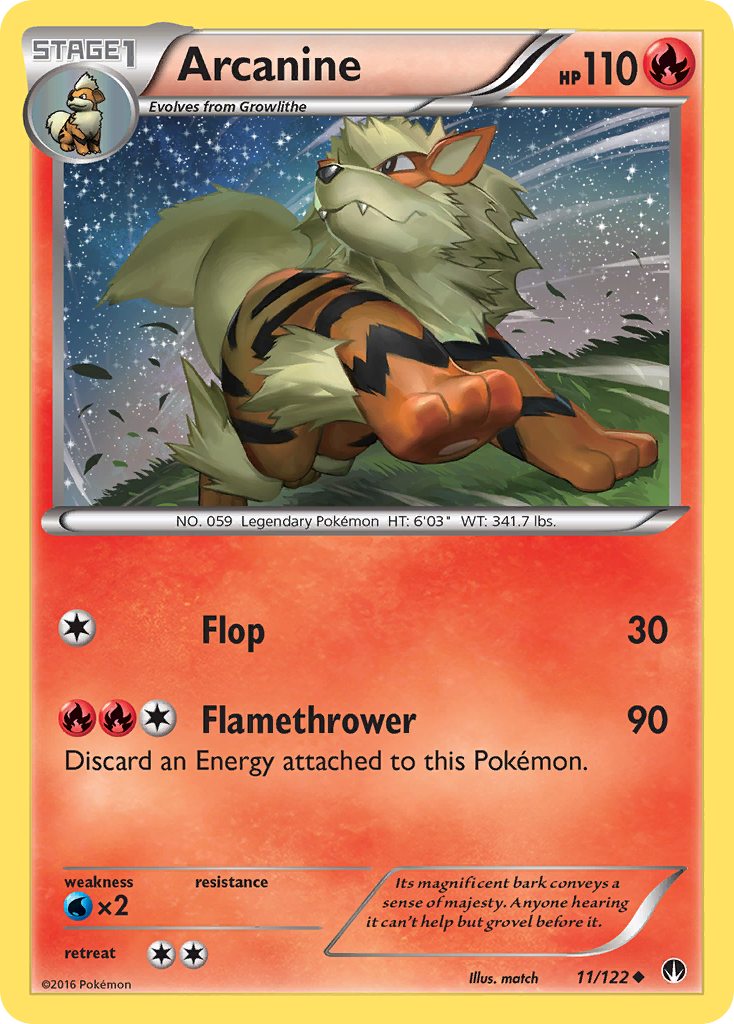 Arcanine (11/122) [XY: BREAKpoint] | Galaxy Games LLC