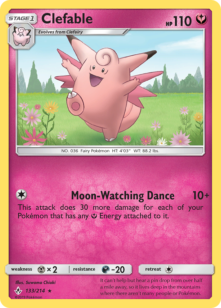 Clefable (133/214) [Sun & Moon: Unbroken Bonds] | Galaxy Games LLC