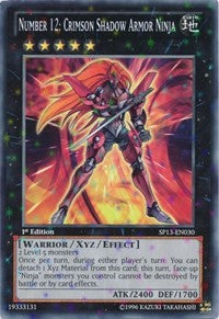 Number 12: Crimson Shadow Armor Ninja [SP13-EN030] Starfoil Rare | Galaxy Games LLC