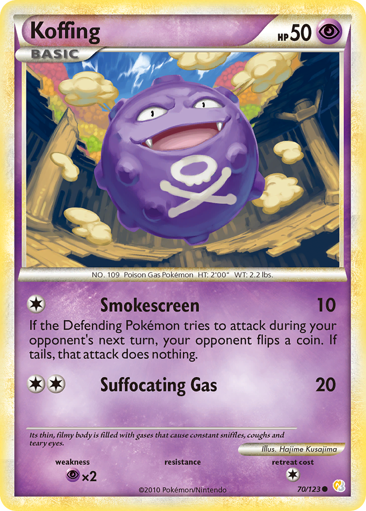 Koffing (70/123) [HeartGold & SoulSilver: Base Set] | Galaxy Games LLC