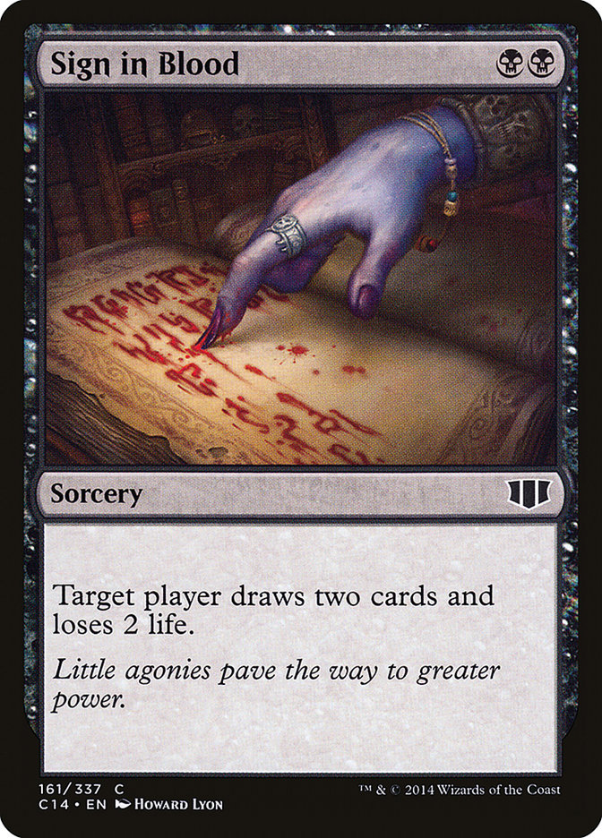 Sign in Blood [Commander 2014] | Galaxy Games LLC