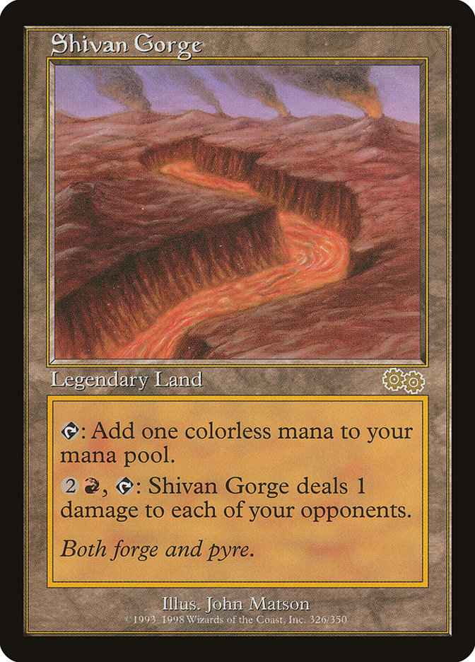 Shivan Gorge [Urza's Saga] | Galaxy Games LLC