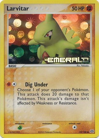 Larvitar (52/106) (Stamped) [EX: Emerald] | Galaxy Games LLC