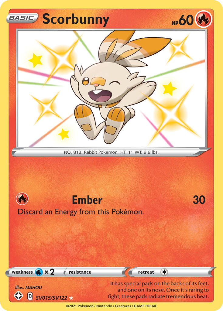 Scorbunny (SV015/SV122) [Sword & Shield: Shining Fates] | Galaxy Games LLC