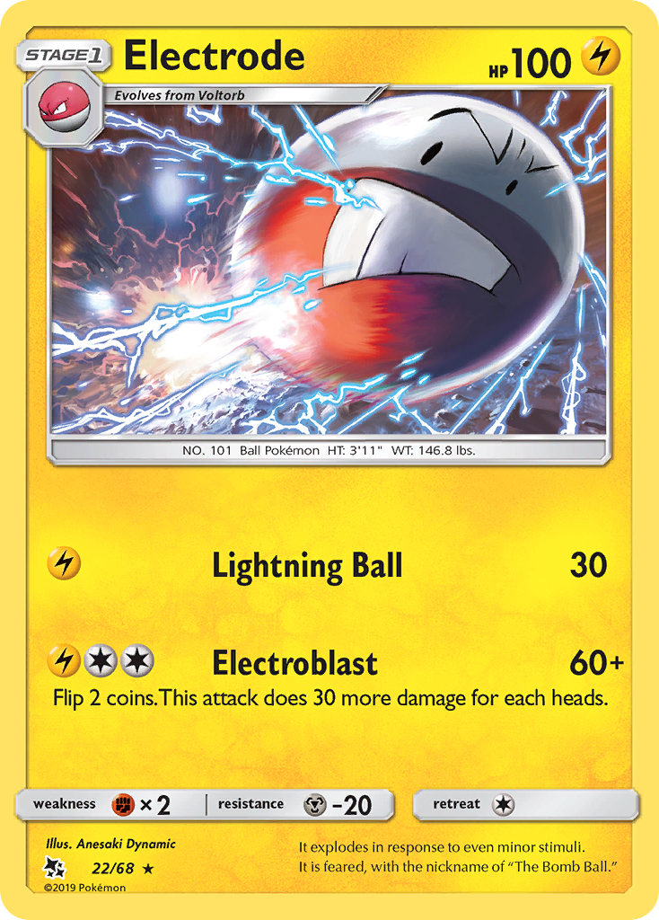 Electrode (22/68) [Sun & Moon: Hidden Fates] | Galaxy Games LLC