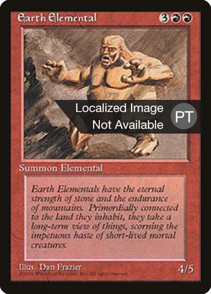 Earth Elemental [Fourth Edition (Foreign Black Border)] | Galaxy Games LLC