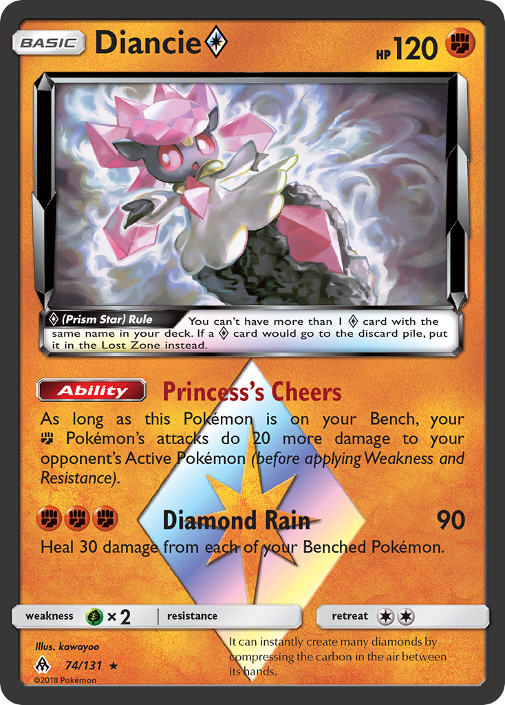 Diancie (74/131) (Prism Star) [Sun & Moon: Forbidden Light] | Galaxy Games LLC