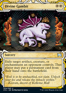 Divine Gambit (Foil Etched) [Strixhaven: School of Mages Mystical Archive] | Galaxy Games LLC
