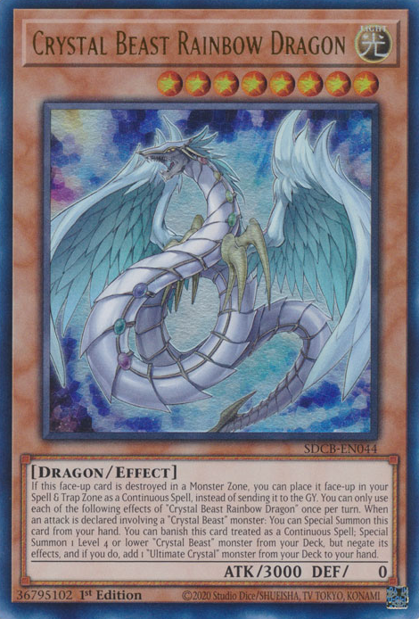 Crystal Beast Rainbow Dragon [SDCB-EN044] Ultra Rare | Galaxy Games LLC