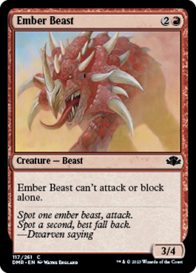 Ember Beast [Dominaria Remastered] | Galaxy Games LLC