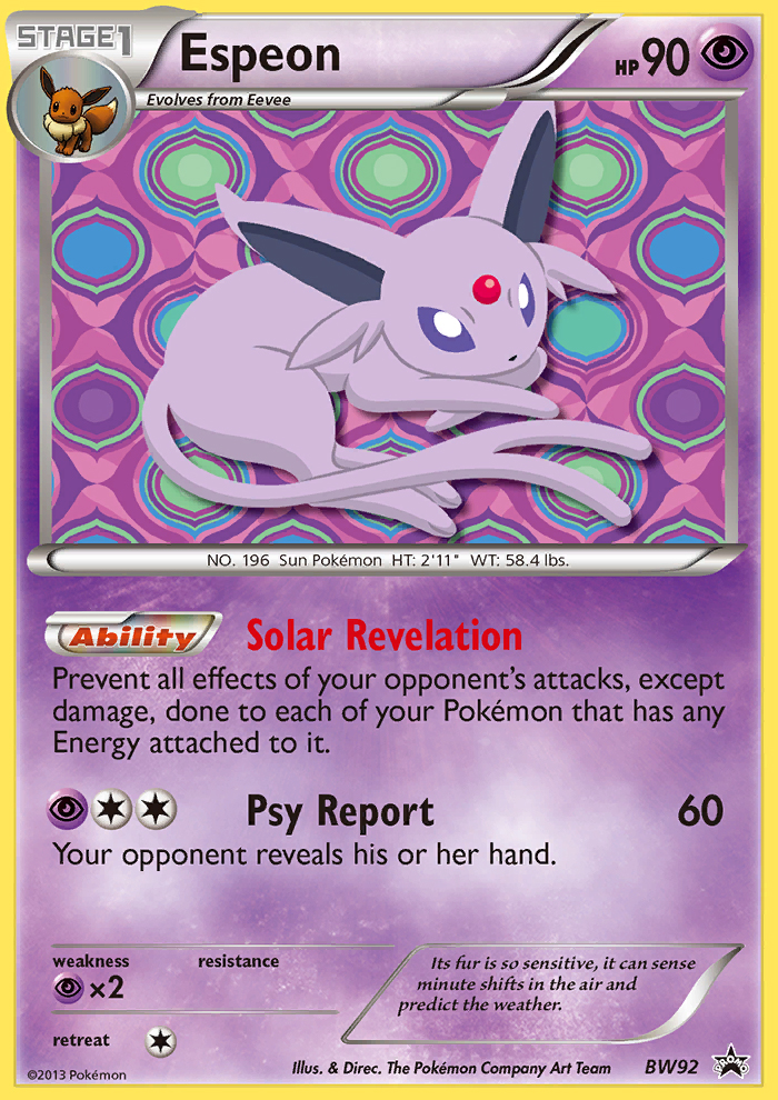 Espeon (BW92) [Black & White: Black Star Promos] | Galaxy Games LLC