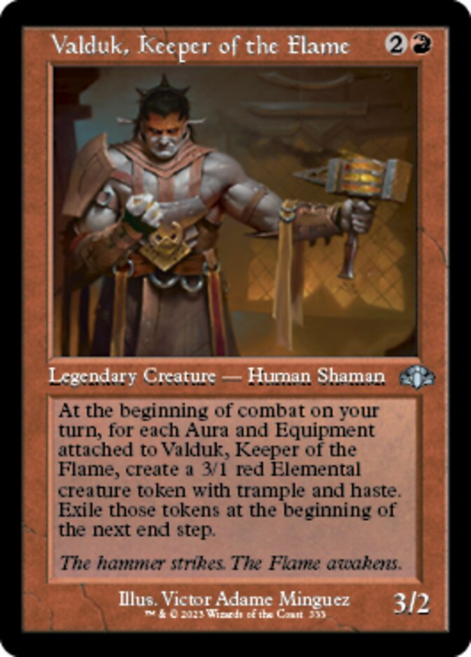 Valduk, Keeper of the Flame (Retro) [Dominaria Remastered] | Galaxy Games LLC