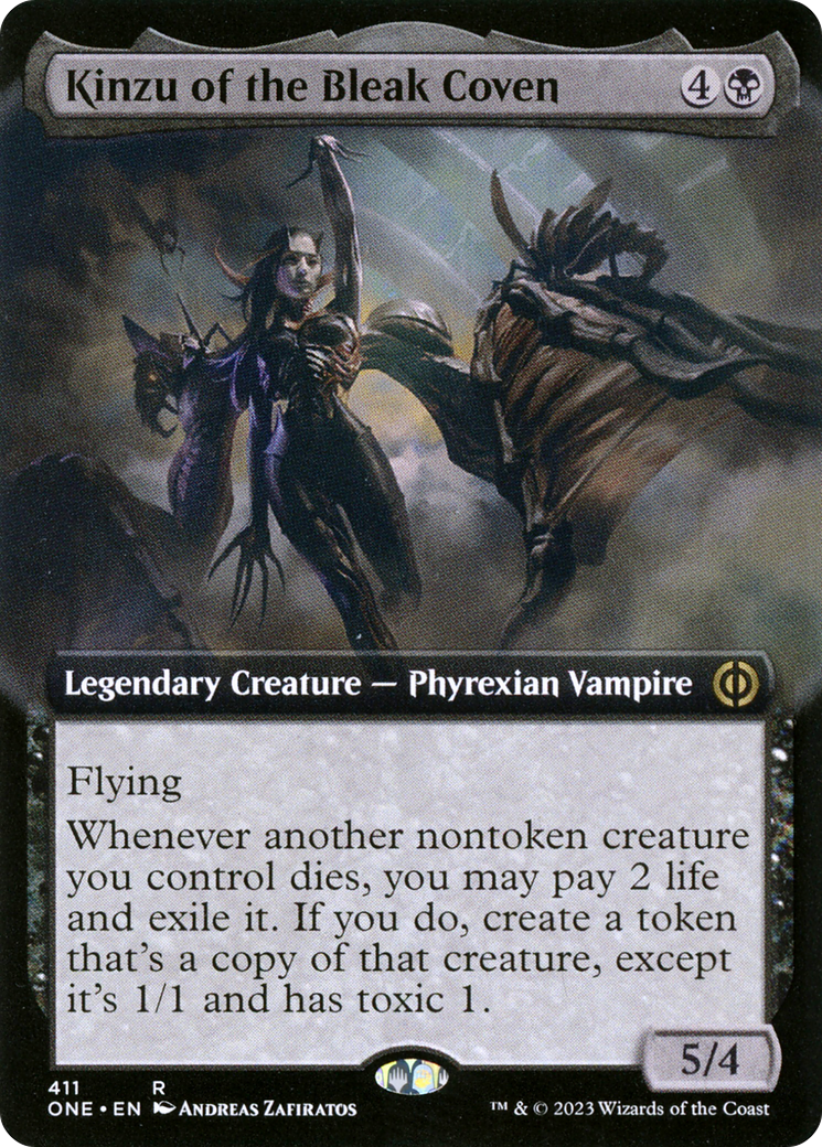 Kinzu of the Bleak Coven (Extended Art) [Phyrexia: All Will Be One] | Galaxy Games LLC