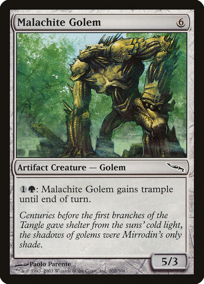 Malachite Golem [Mirrodin] | Galaxy Games LLC