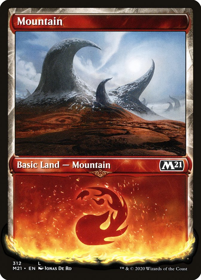 Mountain (312) (Showcase) [Core Set 2021] | Galaxy Games LLC