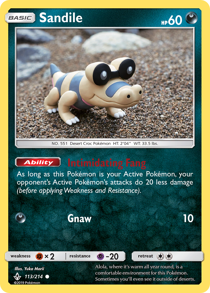 Sandile (113/214) [Sun & Moon: Unbroken Bonds] | Galaxy Games LLC