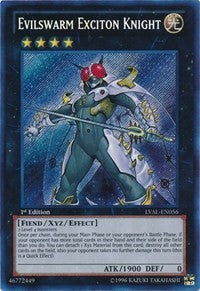 Evilswarm Exciton Knight [LVAL-EN056] Secret Rare | Galaxy Games LLC