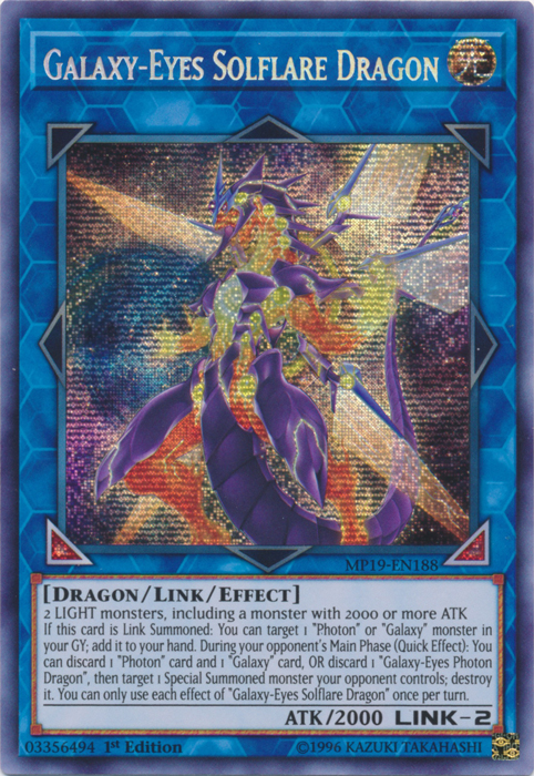 Galaxy-Eyes Solflare Dragon [MP19-EN188] Prismatic Secret Rare | Galaxy Games LLC