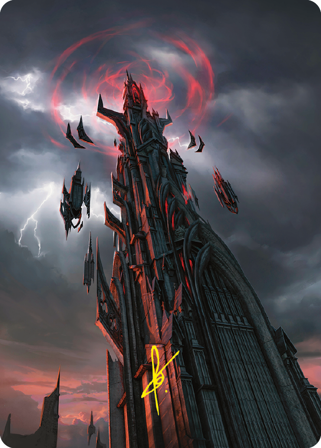 Barad-dur Art Card (Gold-Stamped Signature) [The Lord of the Rings: Tales of Middle-earth Art Series] | Galaxy Games LLC