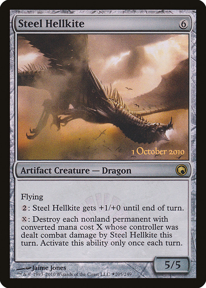 Steel Hellkite [Scars of Mirrodin Prerelease Promos] | Galaxy Games LLC