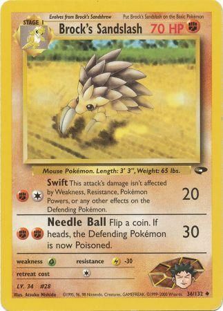 Brock's Sandslash (36/132) [Gym Challenge Unlimited] | Galaxy Games LLC