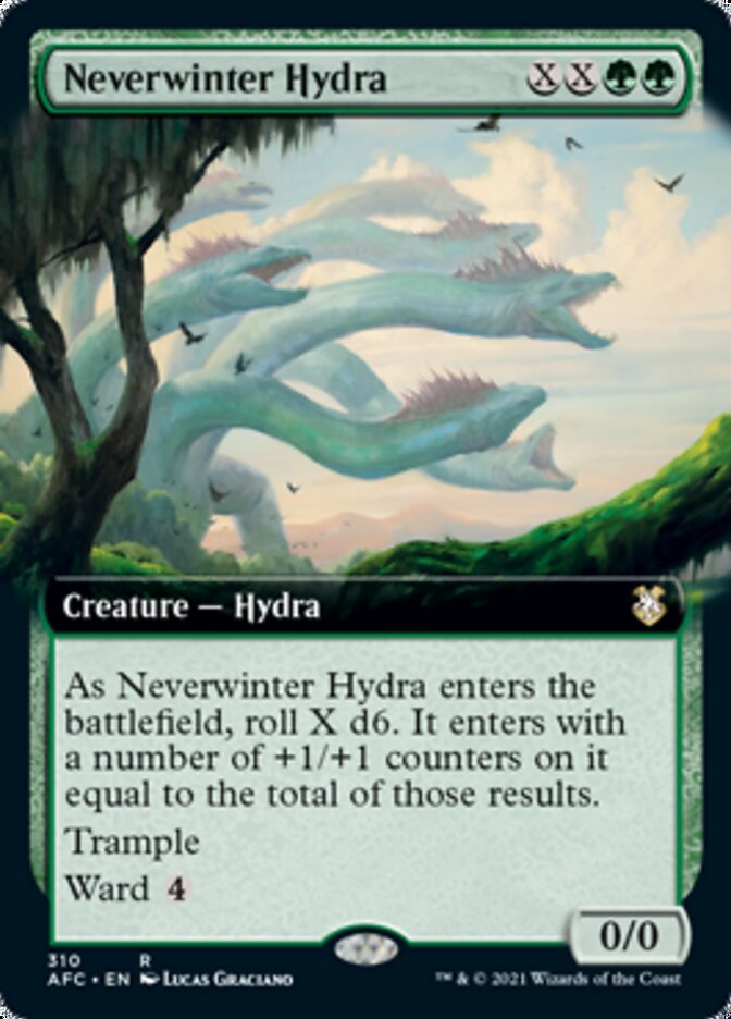 Neverwinter Hydra (Extended Art) [Dungeons & Dragons: Adventures in the Forgotten Realms Commander] | Galaxy Games LLC