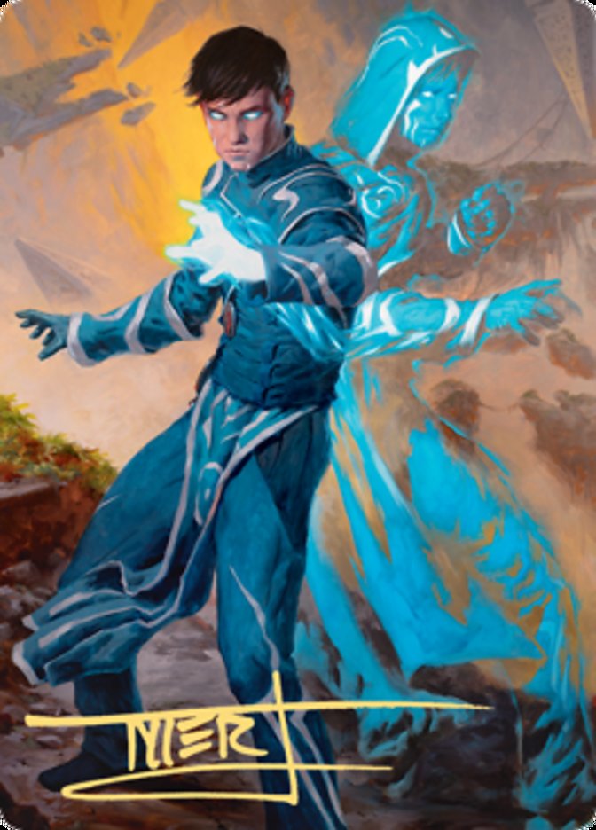 Jace, Mirror Mage 1 Art Card (Gold-Stamped Signature) [Zendikar Rising Art Series] | Galaxy Games LLC