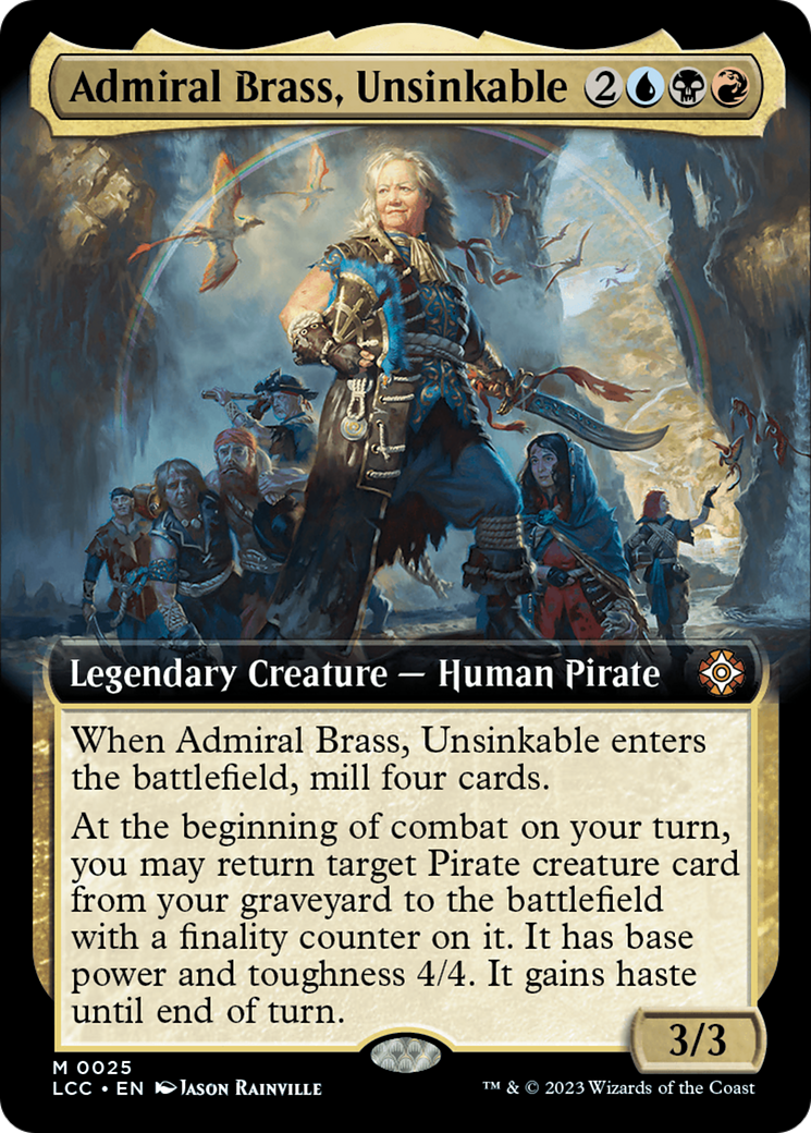 Admiral Brass, Unsinkable (Extended Art) [The Lost Caverns of Ixalan Commander] | Galaxy Games LLC